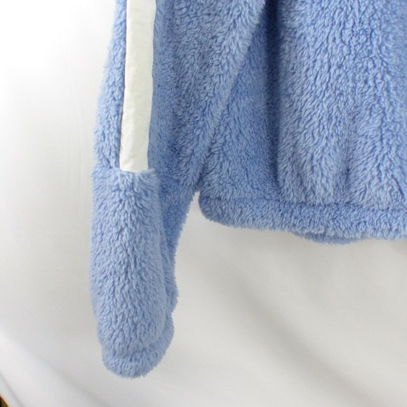 BP Colorblock Teddy Fleece Pullover Hoodie Sweatshirt Blue Women's XL - Picture 5 of 11